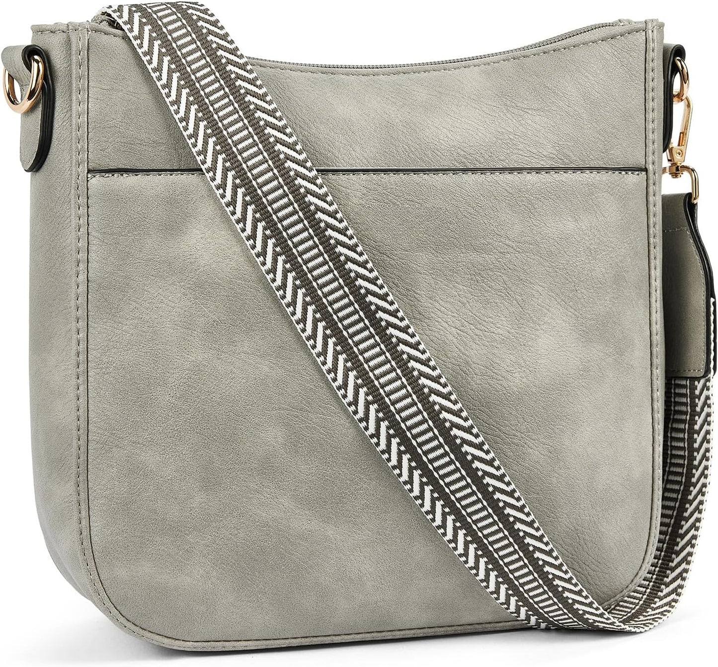 Crossbody Bags for Women Trendy Vegan Leather Hobo Purses Shoulder Handbags With Wide Shoulder Strap