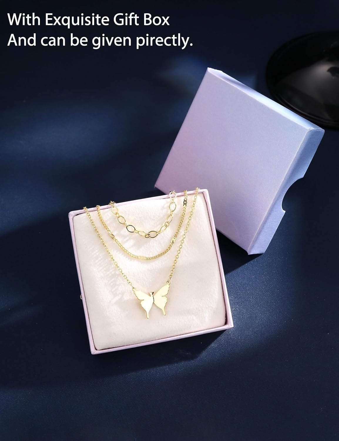 3Pcs Gold Layered Necklace Set for Women - Paperclip & Pearl Choker, Non-Tarnish