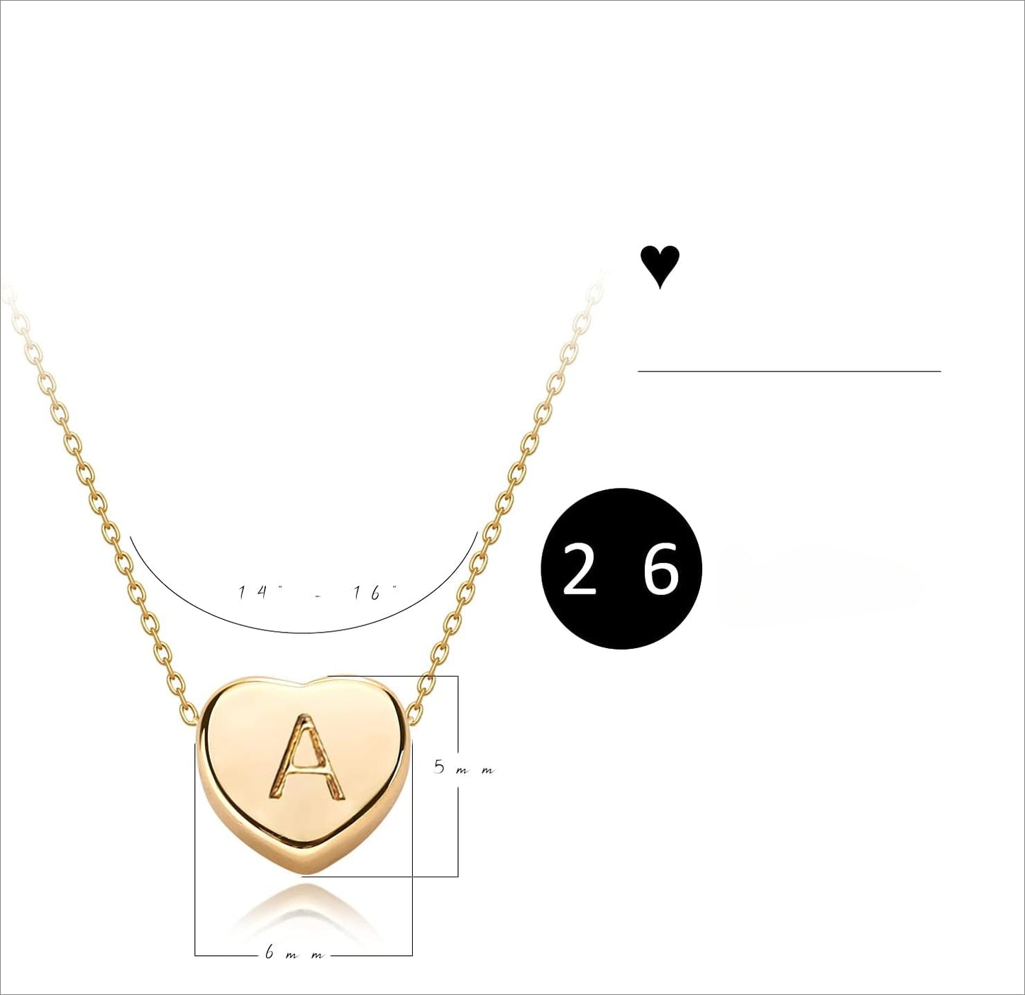 14K Gold-Plated Mini Letter Heart-Shaped Necklace - Handmade Exquisite Collarbone Chain, Women's Niche Light Luxury Jewelry