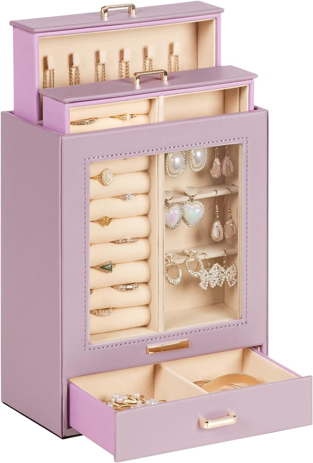 Jewelry Organizer Jewelry Box for Necklaces Rings Earrings Gift Bracelets Storage Case