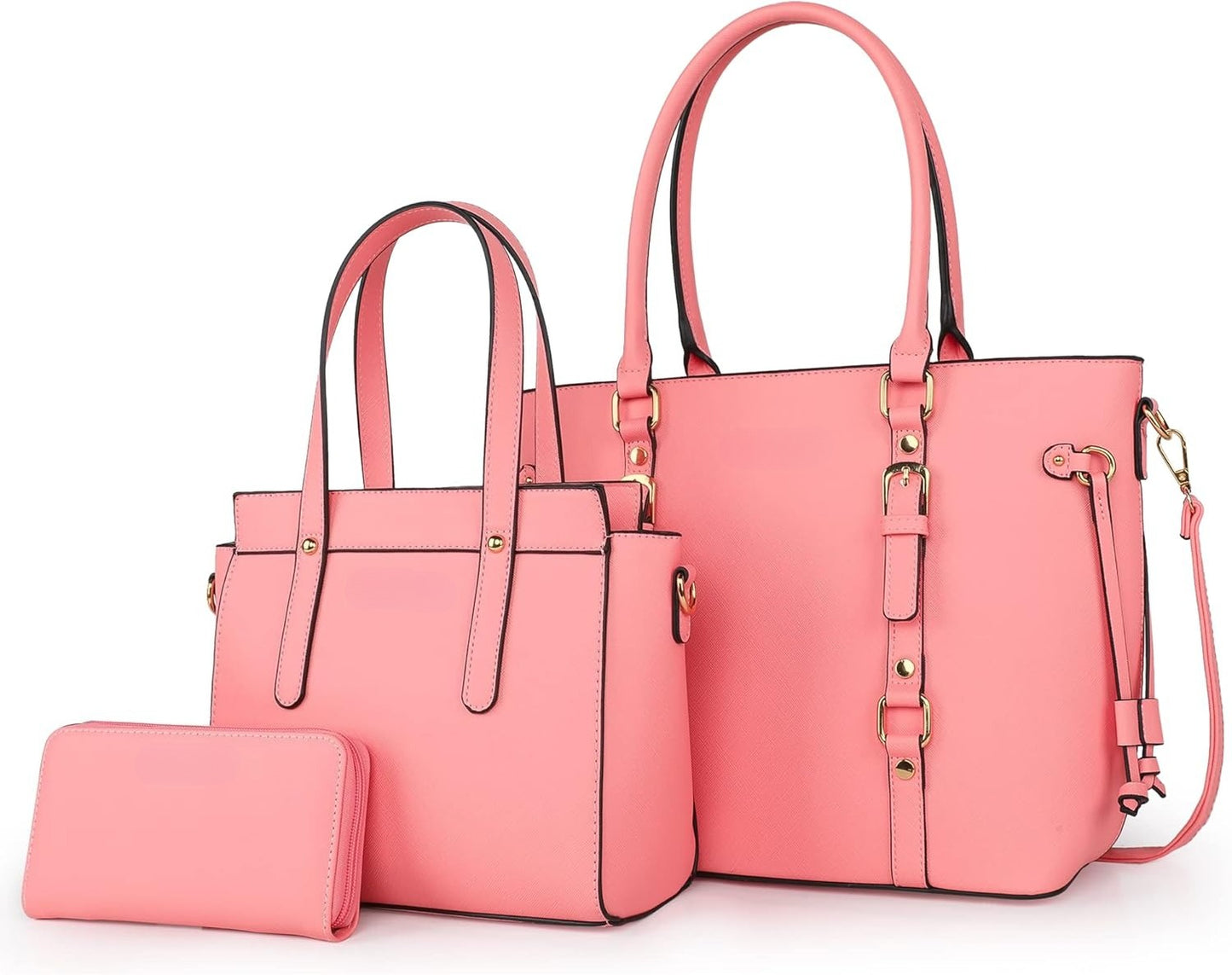 West 3PCS Purses for Women Tote Bag and Wallet Set Shoulder Satchel Handbags