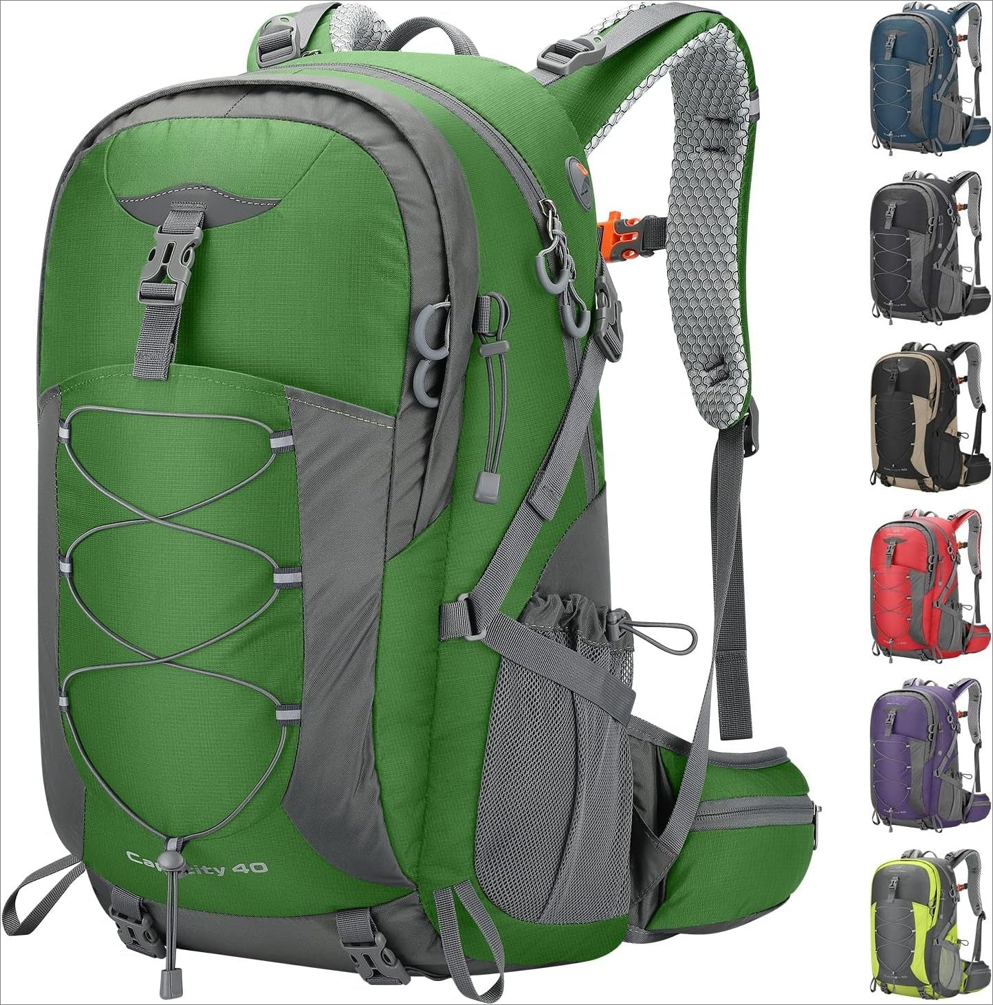 Camping Backpack,40L Waterproof Hiking Daypack with Rain Cover,Lightweight Travel Backpack