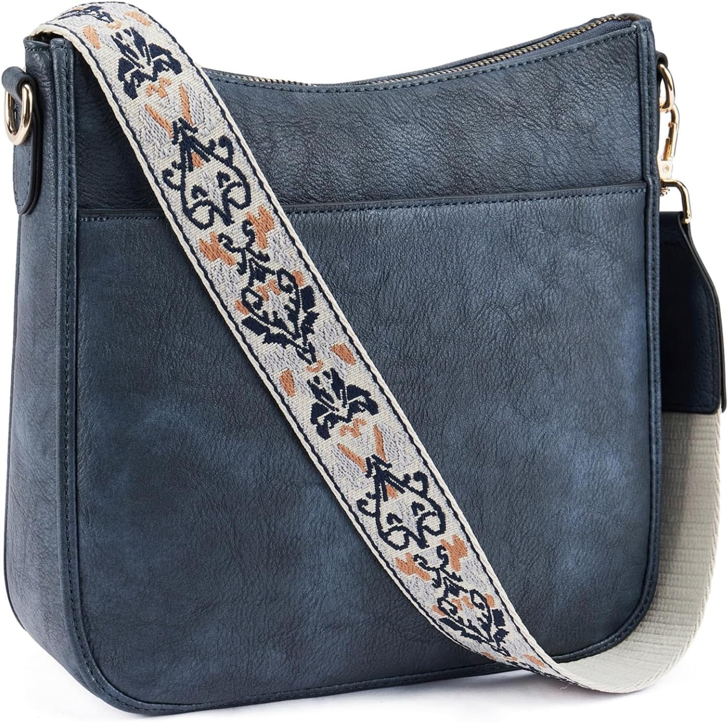 Crossbody Bags for Women Trendy Vegan Leather Hobo Purses Shoulder Handbags With Wide Shoulder Strap