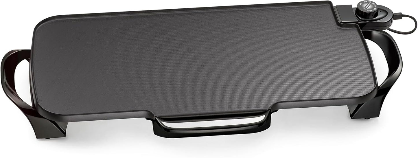 22-inch Electric Griddle With Removable Handles,non-stick panSatisfy,personalized barbecue