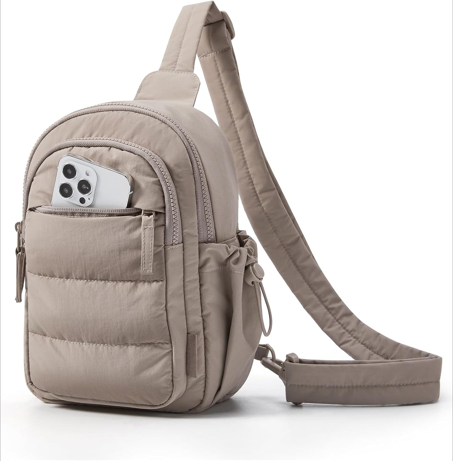 Small Sling Bag for Women, Puffer Crossbody Bag Purses Hobo Handbag Fanny Packs for Travel Hiking