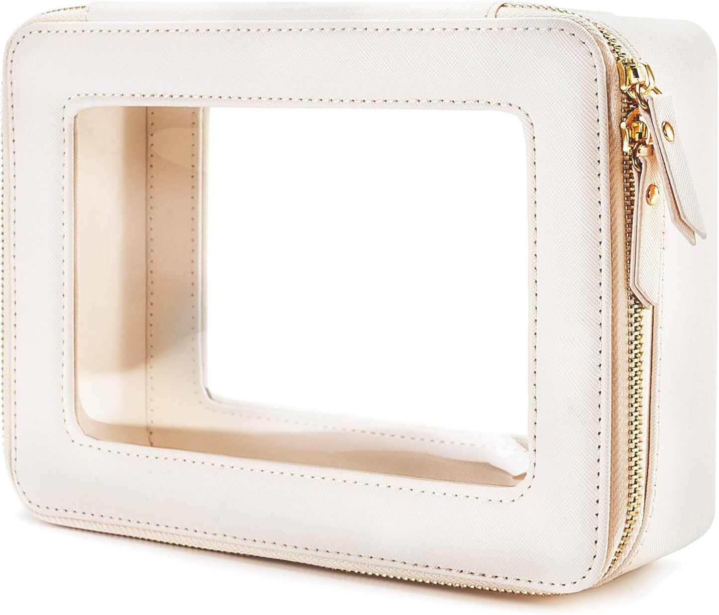 Clear Makeup Bag Organizer, Travel Toiletry Bag Cosmetic Case for Women, Portable Make Up Skincare Pouch Bag