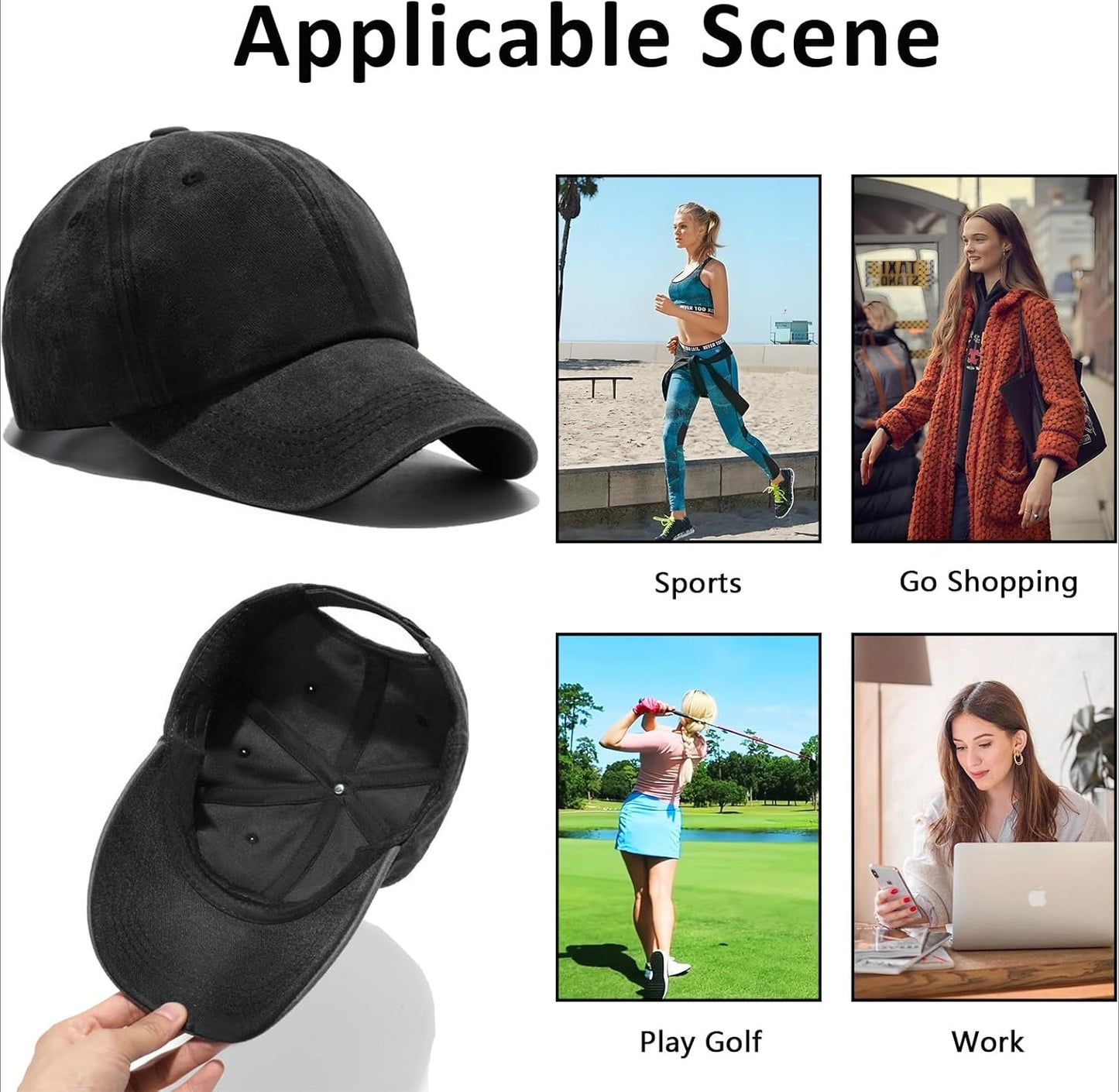 Adjustable Baseball Cap Men Retro Style Baseball Hat Women