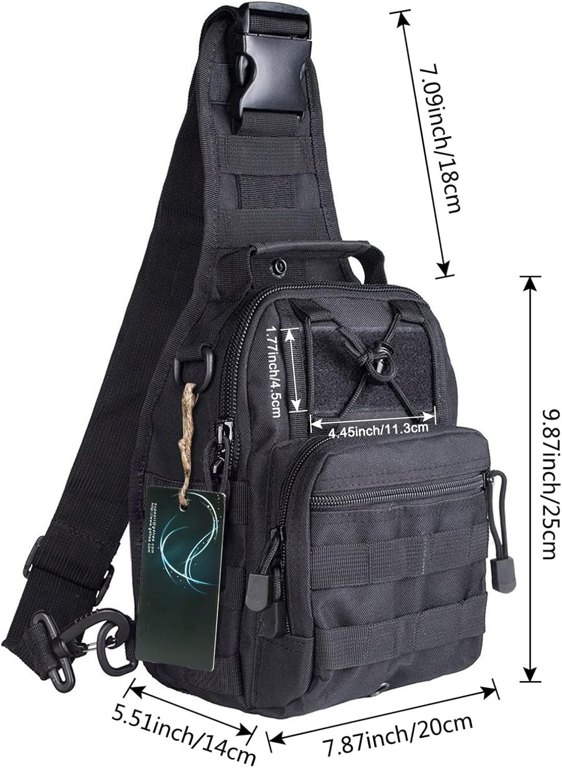Outdoor Tactical Bag Backpack, Military Sport Bag Pack Sling Shoulder Backpack Tactical Bag