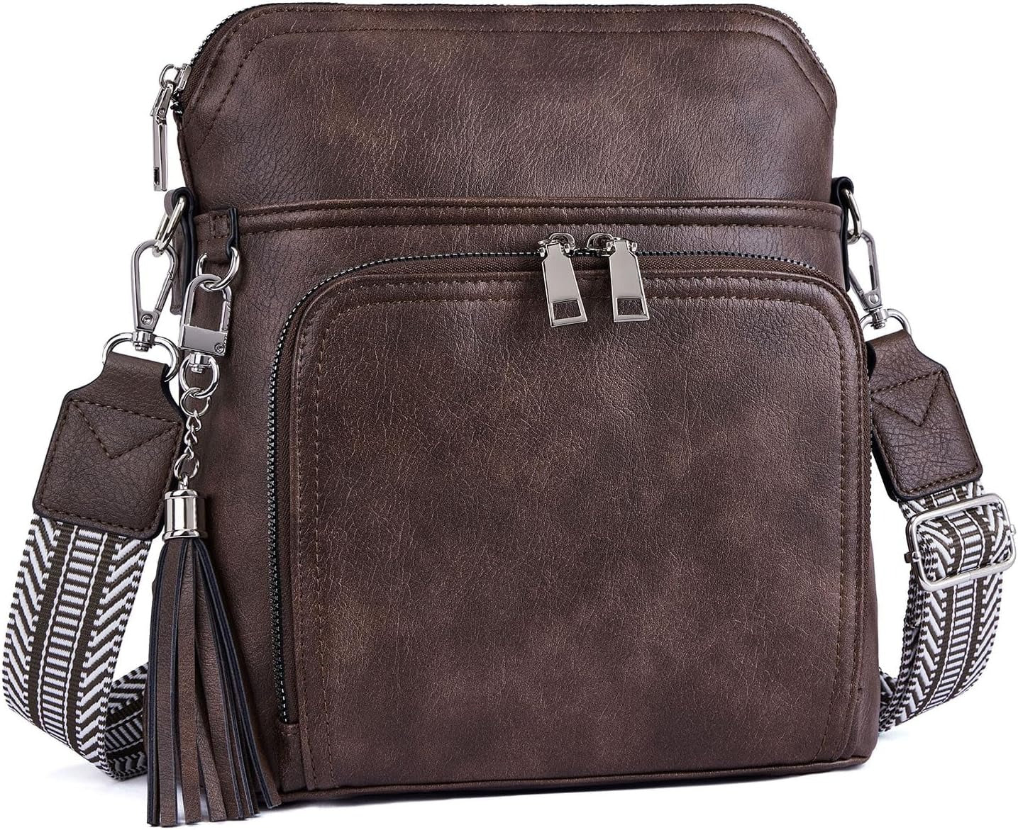 Crossbody Purse for Women Vegan Leather Medium Crossbody Wallet Bag for Travel Women Shoulder Handbags