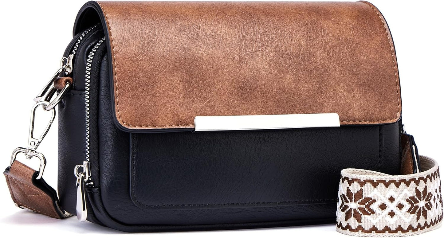 Crossbody Bags for Women Small Crossbody Wallet Purses with Card Slots Leather Shoulder Handbags