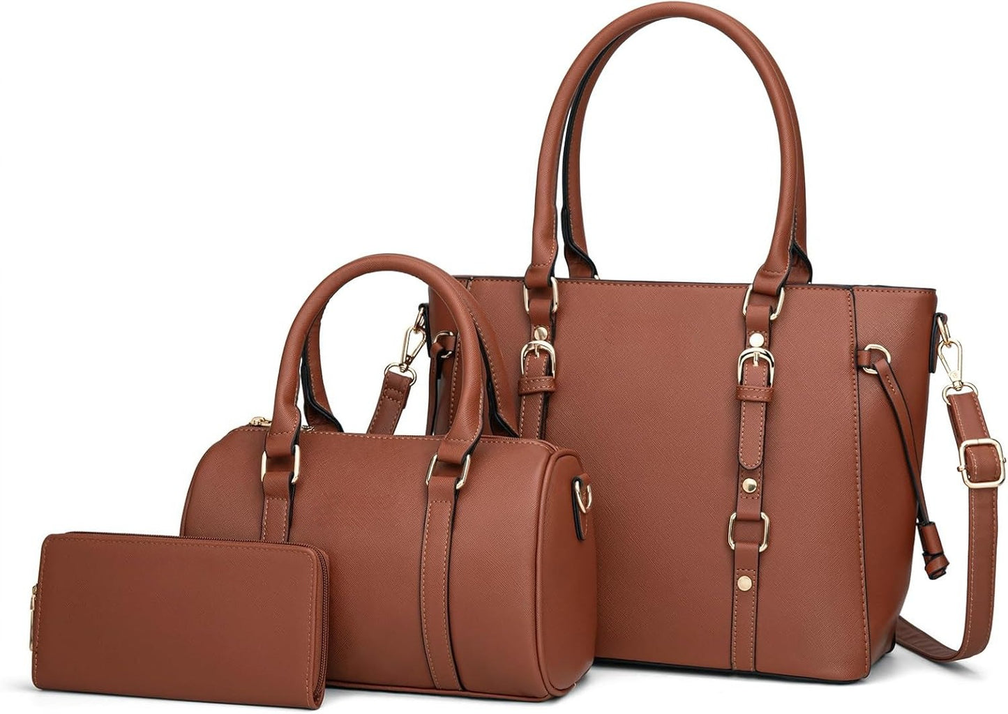 West 3PCS Purses for Women Tote Bag and Wallet Set Shoulder Satchel Handbags