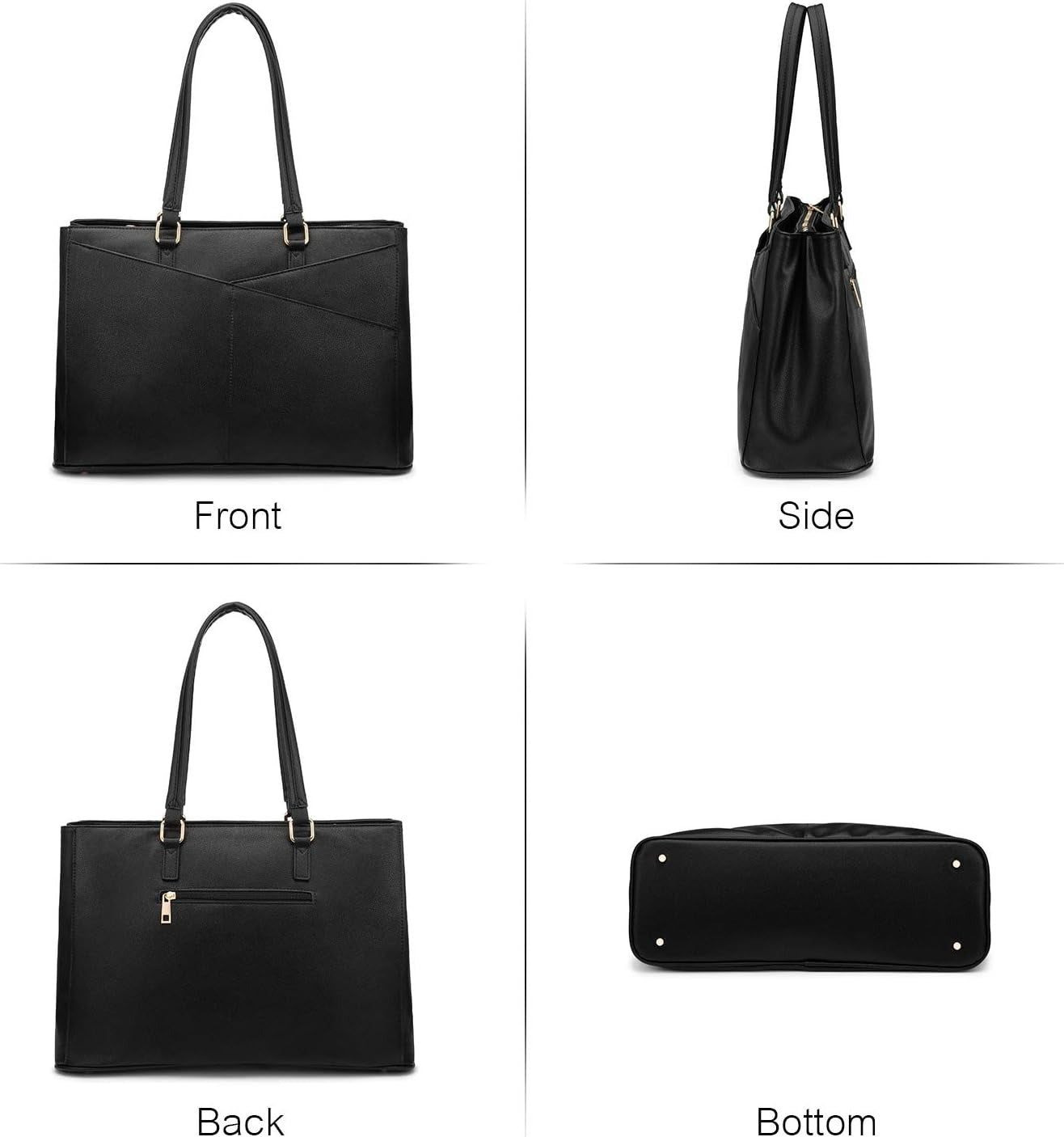 Laptop Tote Bag for Women 15.6 Inch Waterproof Leather Computer Bags Business Office Work Briefcase